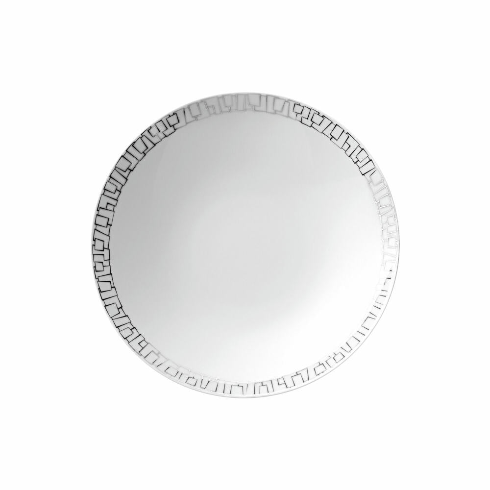 Rosenthal Suppenteller TAC Gropius, Porzellan, Silber, 24 cm, 11280-403239-10324