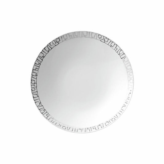 Rosenthal Suppenteller TAC Gropius, Porzellan, Silber, 24 cm, 11280-403239-10324