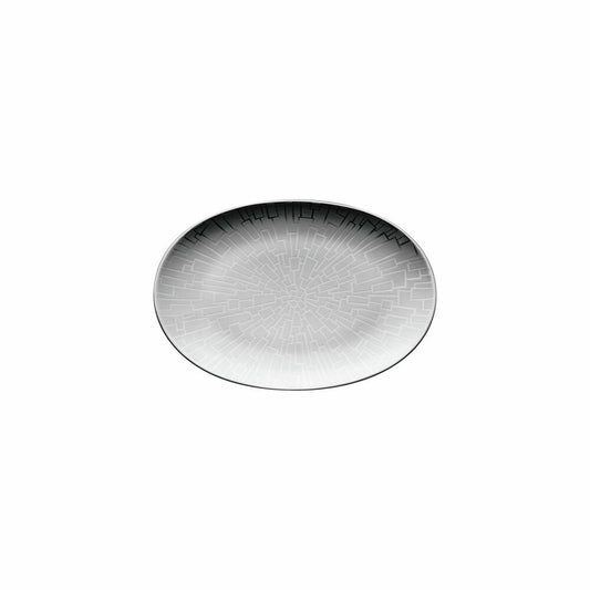 Rosenthal Servierplatte TAC Gropius Skin Platin, Porzellan, Silber, 18 cm, 11280-403239-12718