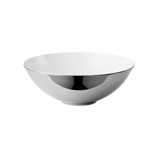 Rosenthal Schüssel TAC Gropius Skin Platin, Porzellan, Silber, 26 cm, 11280-403239-13326