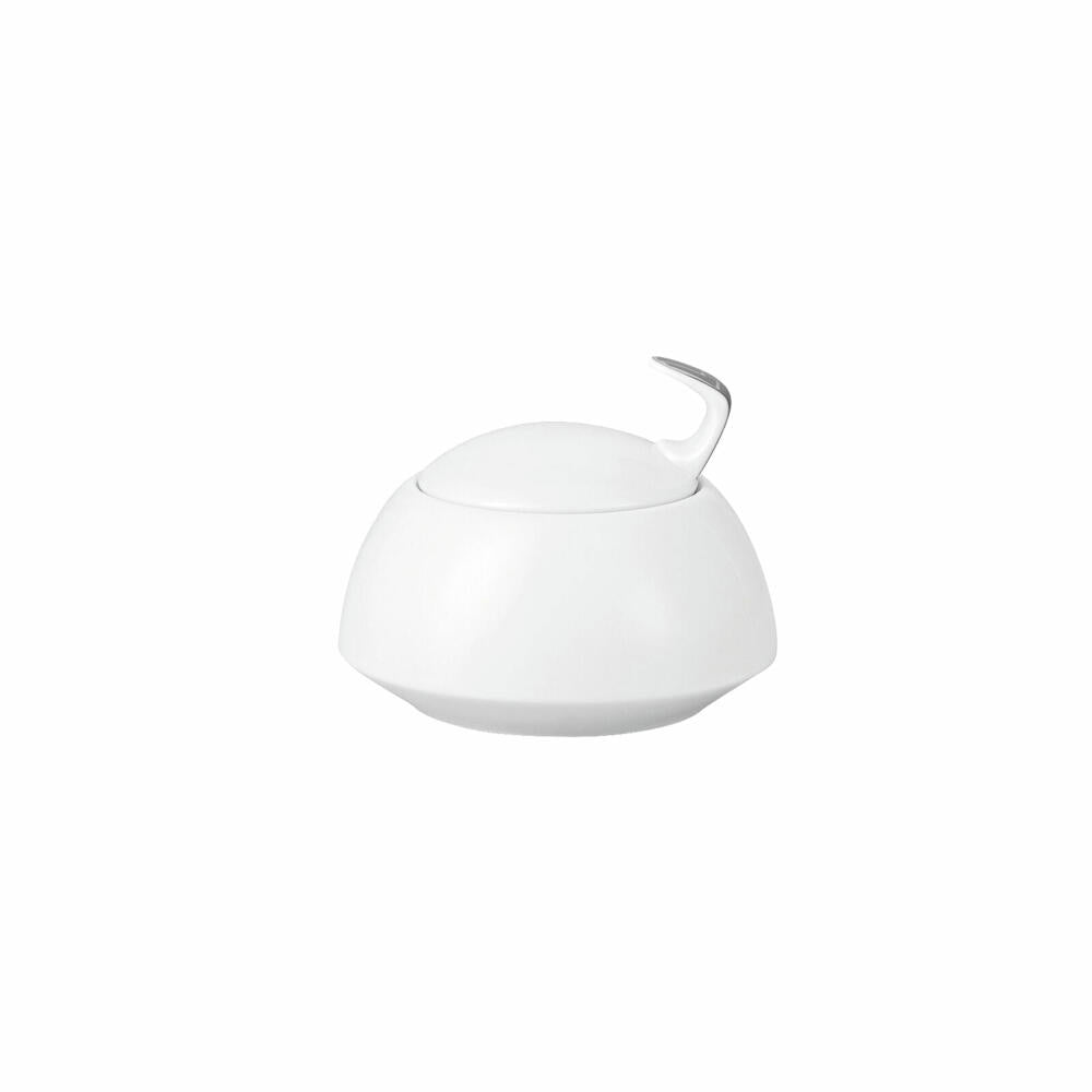 Rosenthal Zuckerdose TAC Gropius Skn Platin für 6 Personen, Porzellan, Weiß-Silber, 11280-403239-14330
