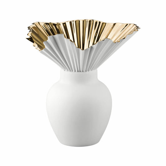 Rosenthal Vase Falda Gold Titanisiert, Dekovase, Porzellan, Gold, 27 cm, 14438-426157-26027