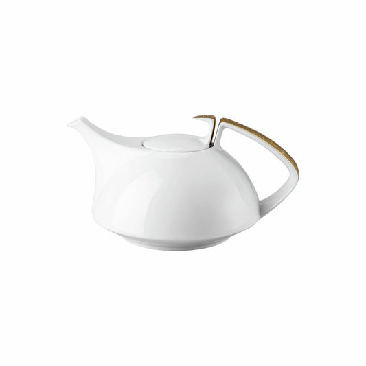 Rosenthal Teekanne TAC Gropius Skin Gold für 6 Personen, Porzellan, Weiß-Gold, 1.35 L, 11280-403255-14230