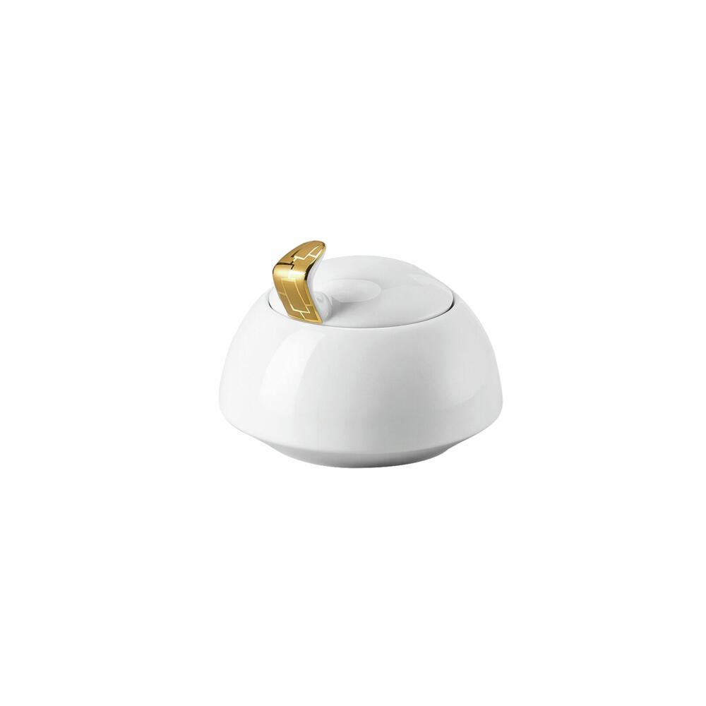 Rosenthal Zuckerdose TAC Gropius Skin Gold für 6 Personen, Porzellan, Weiß-Gold, 11280-403255-14330