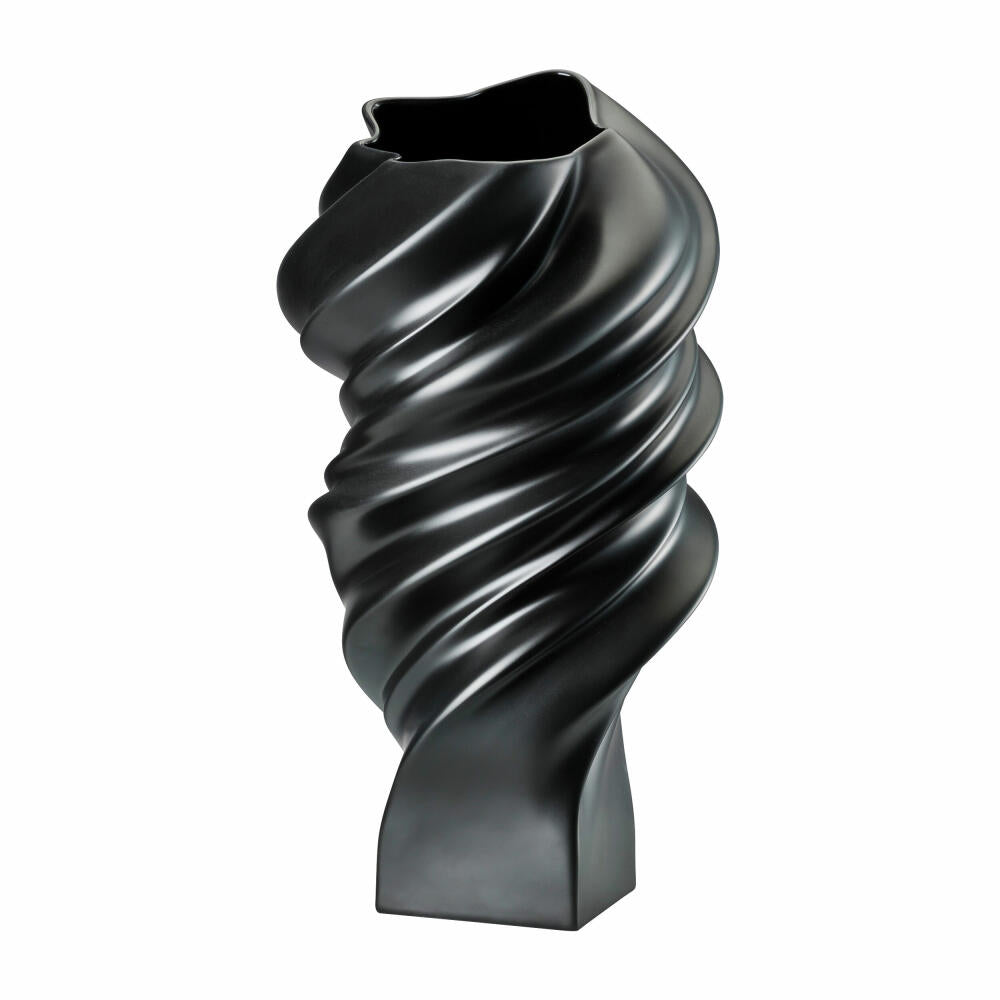 Rosenthal Vase Squall Schwarz, Dekovase, Porzellan, Schwarz, 32 cm, 14463-105000-26032