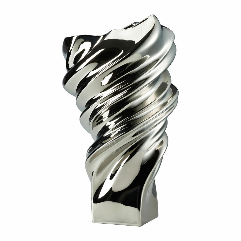 Rosenthal Vase Squall Platin, Dekovase, Porzellan, Silber, 32 cm, 14463-426159-26032