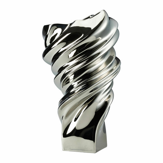 Rosenthal Vase Squall Platin, Dekovase, Porzellan, Silber, 32 cm, 14463-426159-26032