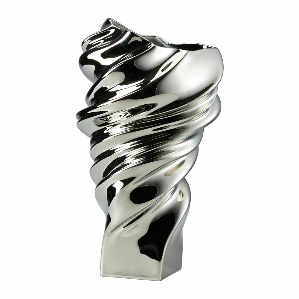 Rosenthal Vase Squall Platin, Dekovase, Porzellan, Silber, 32 cm, 14463-426159-26032