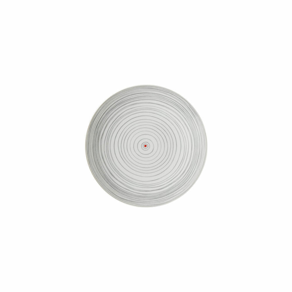 Rosenthal Brotteller TAC Gropius Stripes 2.0, Porzellan, Grau, 16 cm, 11280-403261-10216