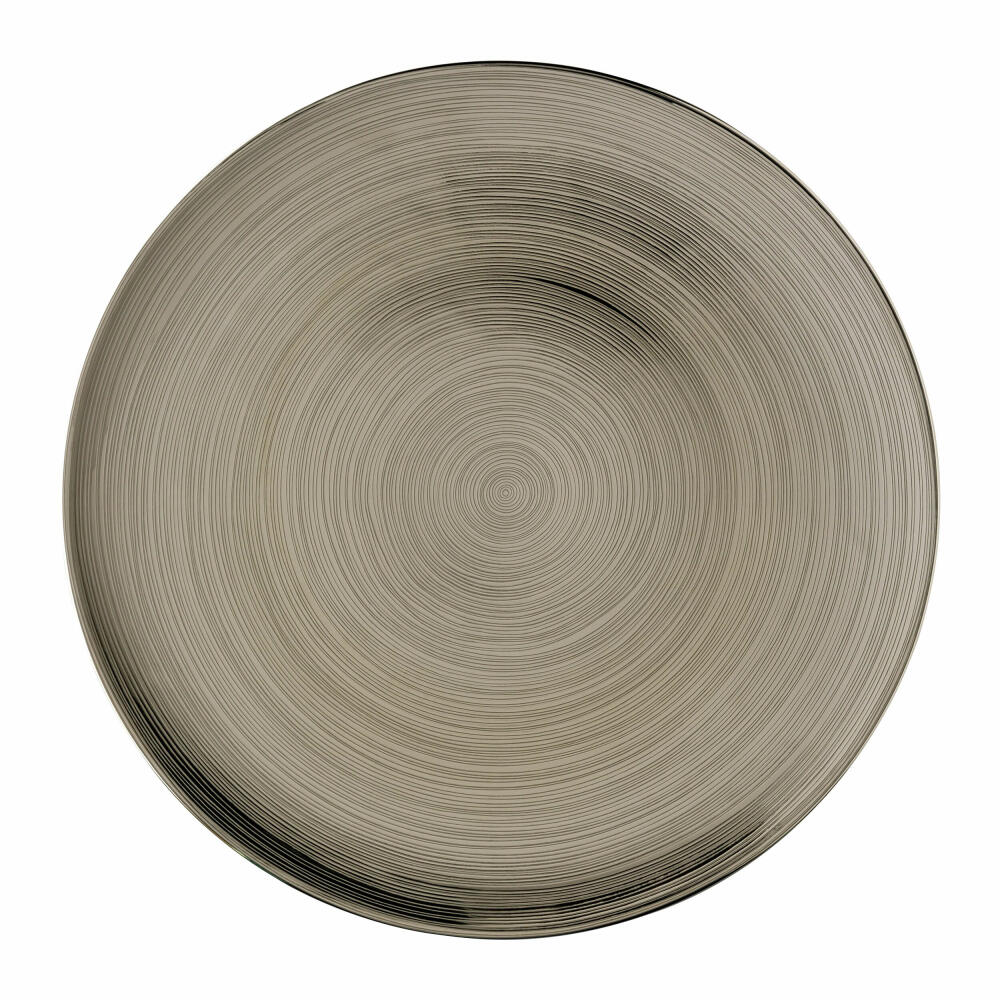 Rosenthal Platzteller TAC Gropius Stripes 2.0 Titan, Porzellan, Silber, 33 cm, 11280-403262-10263