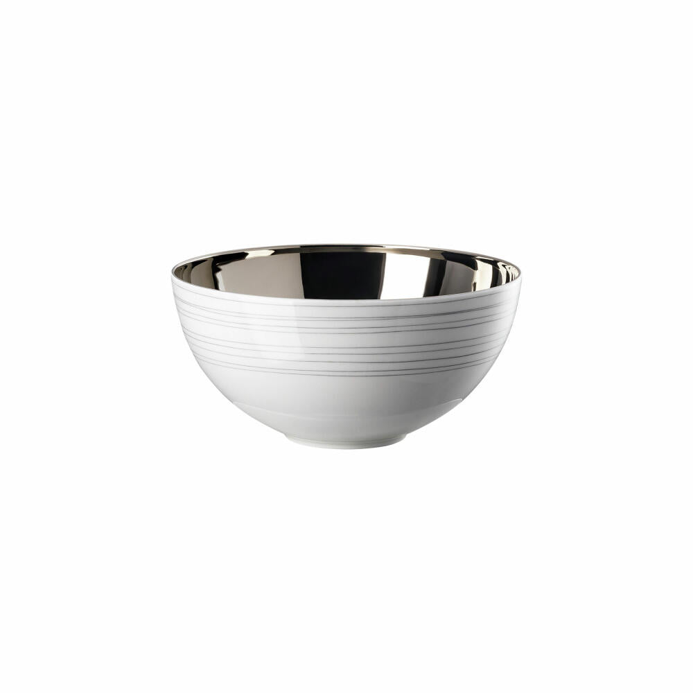 Rosenthal Schüssel TAC Gropius Stripes 2.0, Porzellan, Grau, 19 cm, 11280-403261-13319