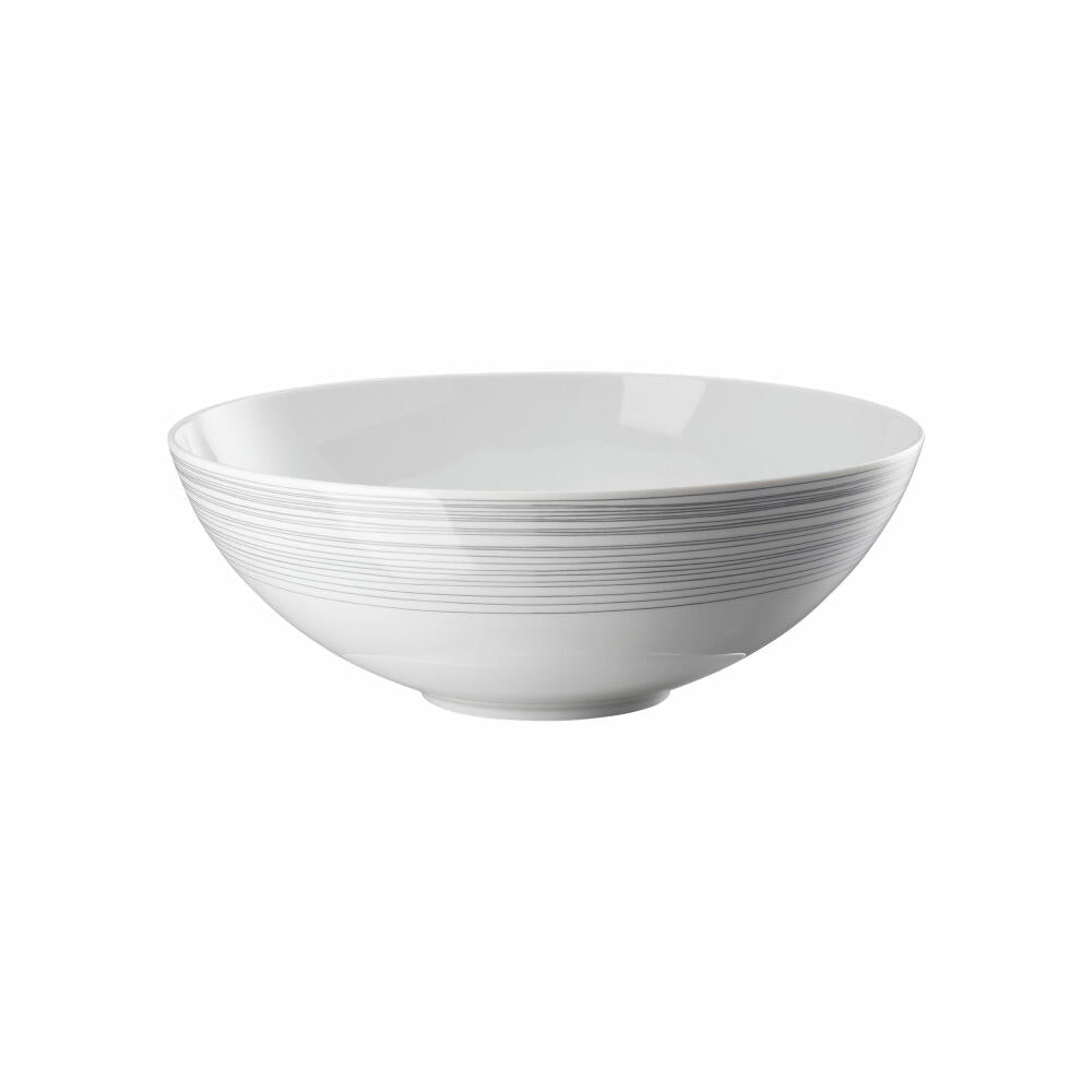 Rosenthal Schüssel TAC Gropius Stripes 2.0, Porzellan, Grau, 26 cm, 11280-403261-13326