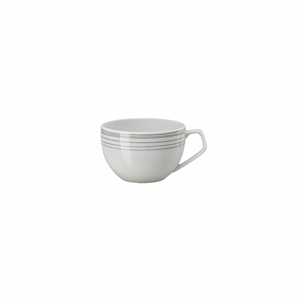 Rosenthal Espresso-Obertasse TAC Gropius Stripes 2.0, Porzellan, Grau, 120 ml, 11280-403261-14717