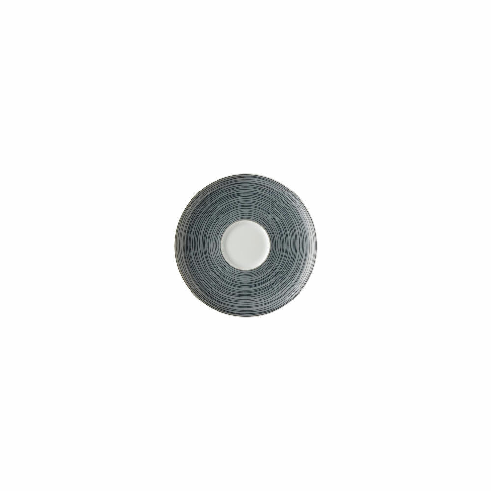 Rosenthal Espresso-Untertasse TAC Gropius Stripes 2.0 matt, Porzellan, Grau, 11 cm, 11280-403264-14716