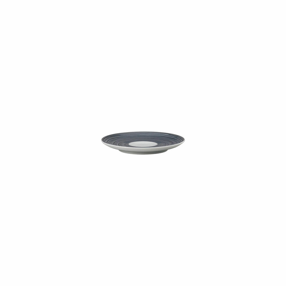 Rosenthal Espresso-Untertasse TAC Gropius Stripes 2.0 matt, Porzellan, Grau, 11 cm, 11280-403264-14716