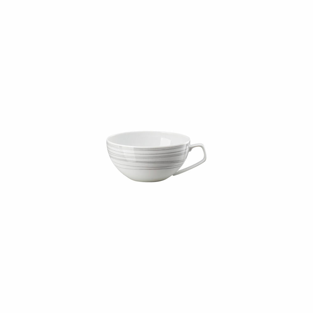 Rosenthal Tee-Obertasse TAC Gropius Stripes 2.0, Porzellan, Grau, 240 ml, 11280-403261-14642