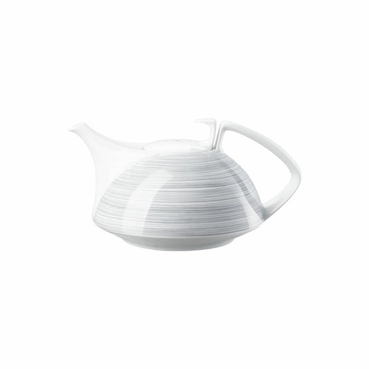 Rosenthal Teekanne TAC Gropius Stripes 2.0 für 6 Personen, Porzellan, Grau, 1.35 L, 11280-403261-14230