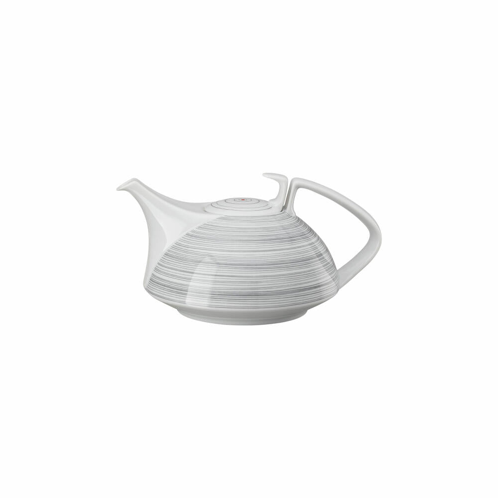 Rosenthal Teekanne TAC Gropius Stripes 2.0 klein, Porzellan, Grau, 600 ml, 11280-403261-14200