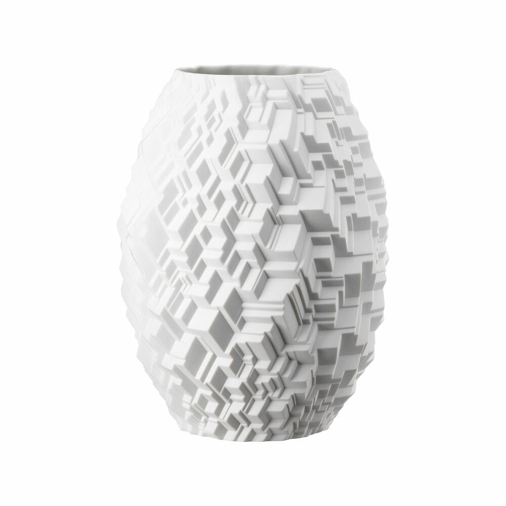 Rosenthal Vase Phi City, Dekovase, Porzellan, Weiß, 28 cm, 14605-100102-26028