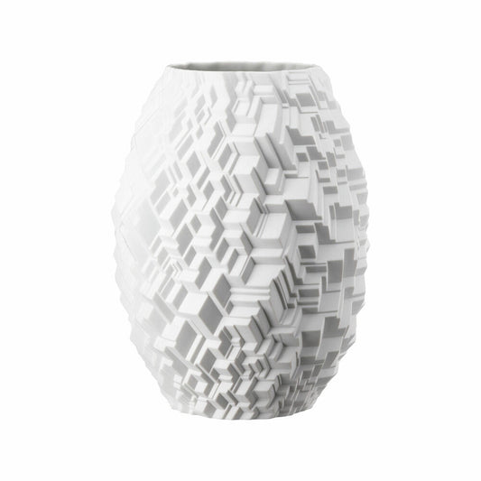 Rosenthal Vase Phi City, Dekovase, Porzellan, Weiß, 28 cm, 14605-100102-26028