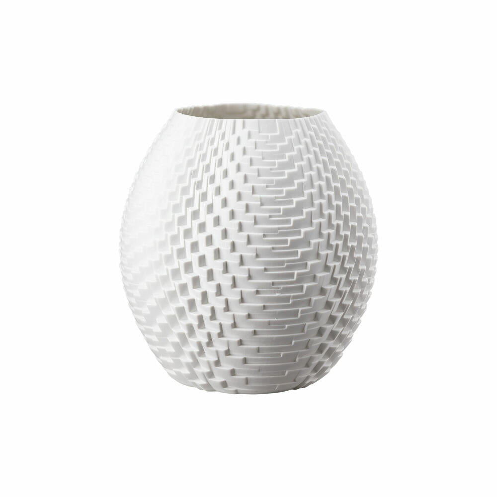 Rosenthal Vase Phi Manhattan, Dekovase, Porzellan, Weiß, 22 cm, 14606-100102-26022