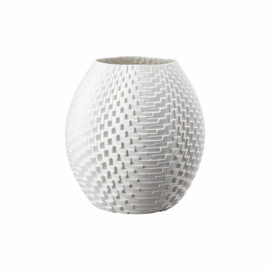 Rosenthal Vase Phi Manhattan, Dekovase, Porzellan, Weiß, 22 cm, 14606-100102-26022