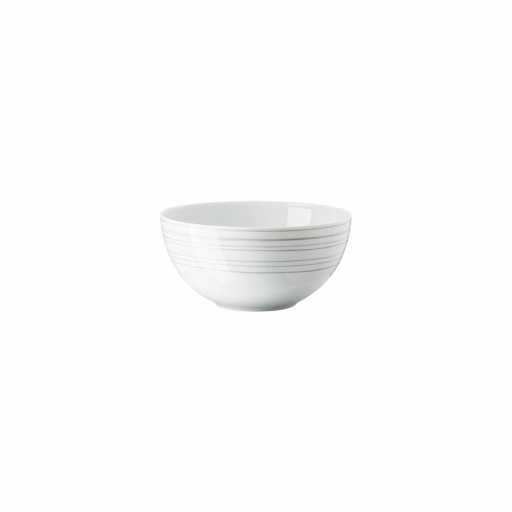 Rosenthal Bowl TAC Gropius Stripes 2.0, Schale, Porzellan, Grau, 14 cm, 11280-403261-10563