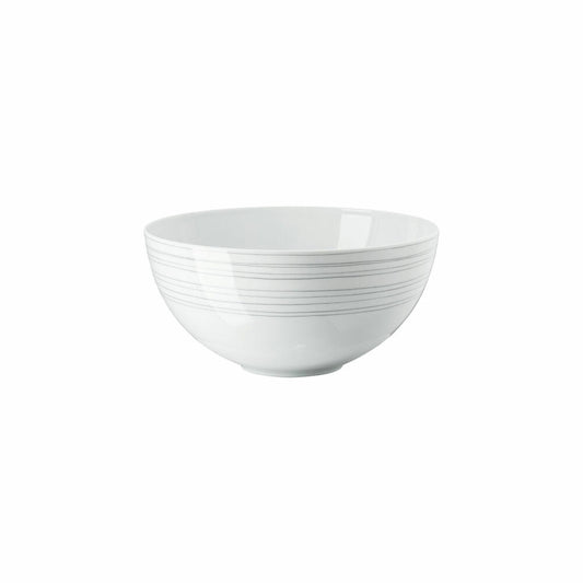 Rosenthal Schüssel TAC Gropius Stripes 2.0 Titan, Porzellan, Grau, 19 cm, 11280-403269-13319