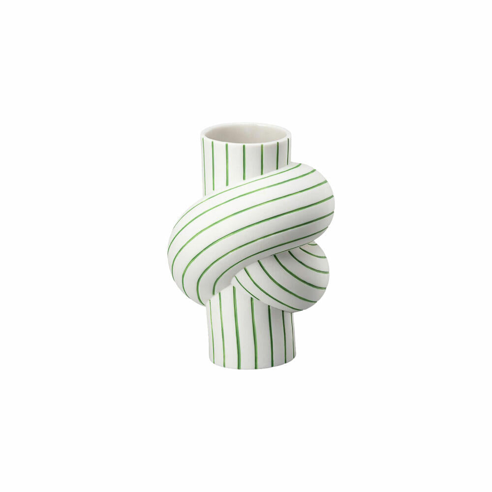 Rosenthal Vase Apple, Dekovase, Porzellan, Weiß-Grün, 12 cm, 14628-426368-26012