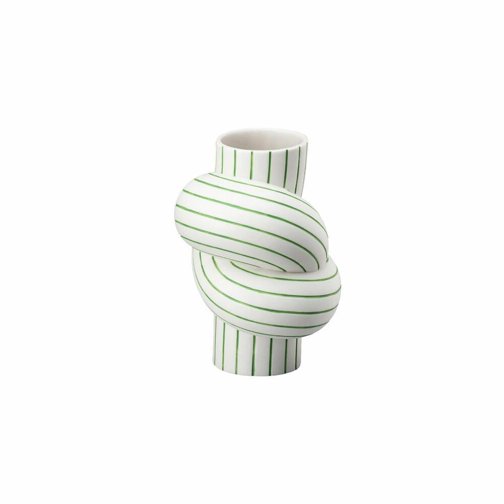 Rosenthal Vase Apple, Dekovase, Porzellan, Weiß-Grün, 12 cm, 14628-426368-26012