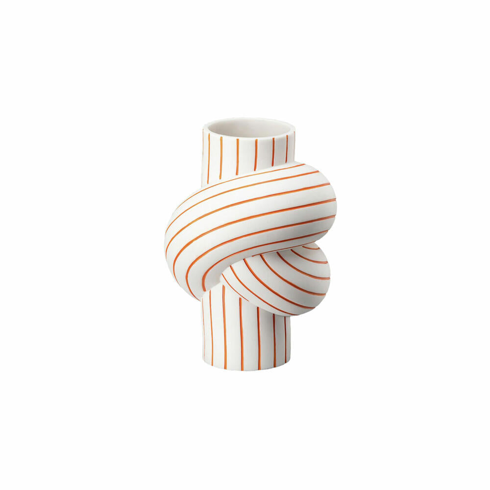 Rosenthal Vase Mango, Dekovase, Porzellan, Weiß-Orange, 12 cm, 14628-426370-26012