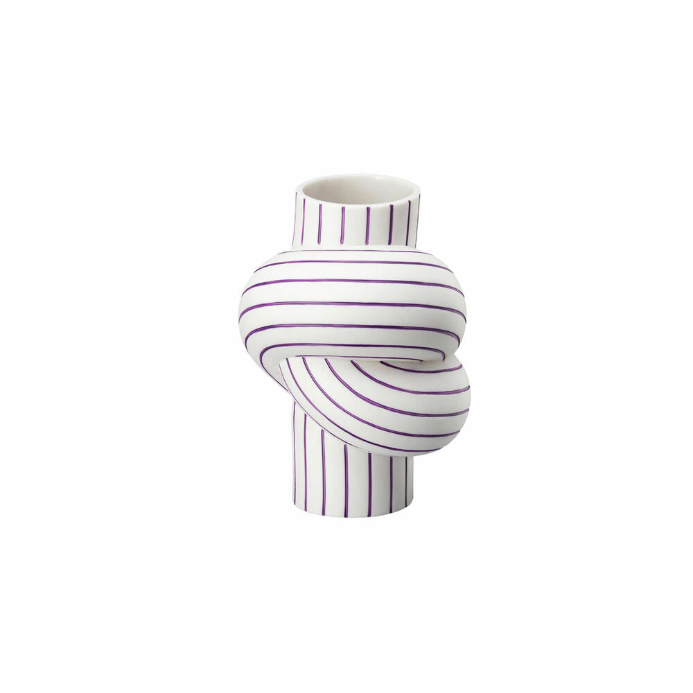 Rosenthal Vase Plum, Dekovase, Porzellan, Weiß-Lila, 12 cm, 14628-426371-26012