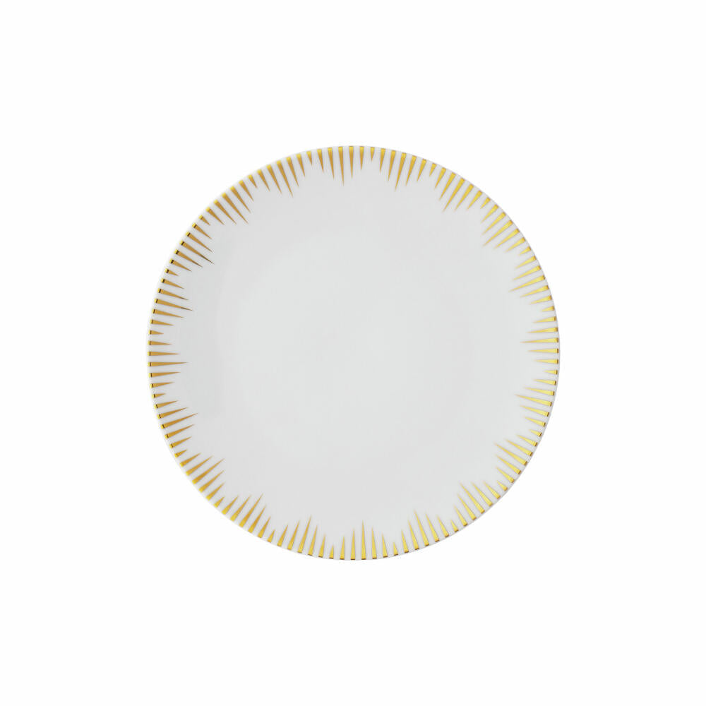 Rosenthal Frühstücksteller TAC Gropius Festive Celebration, Porzellan, Weiß-Gold, 22 cm, 11280-426373-10222
