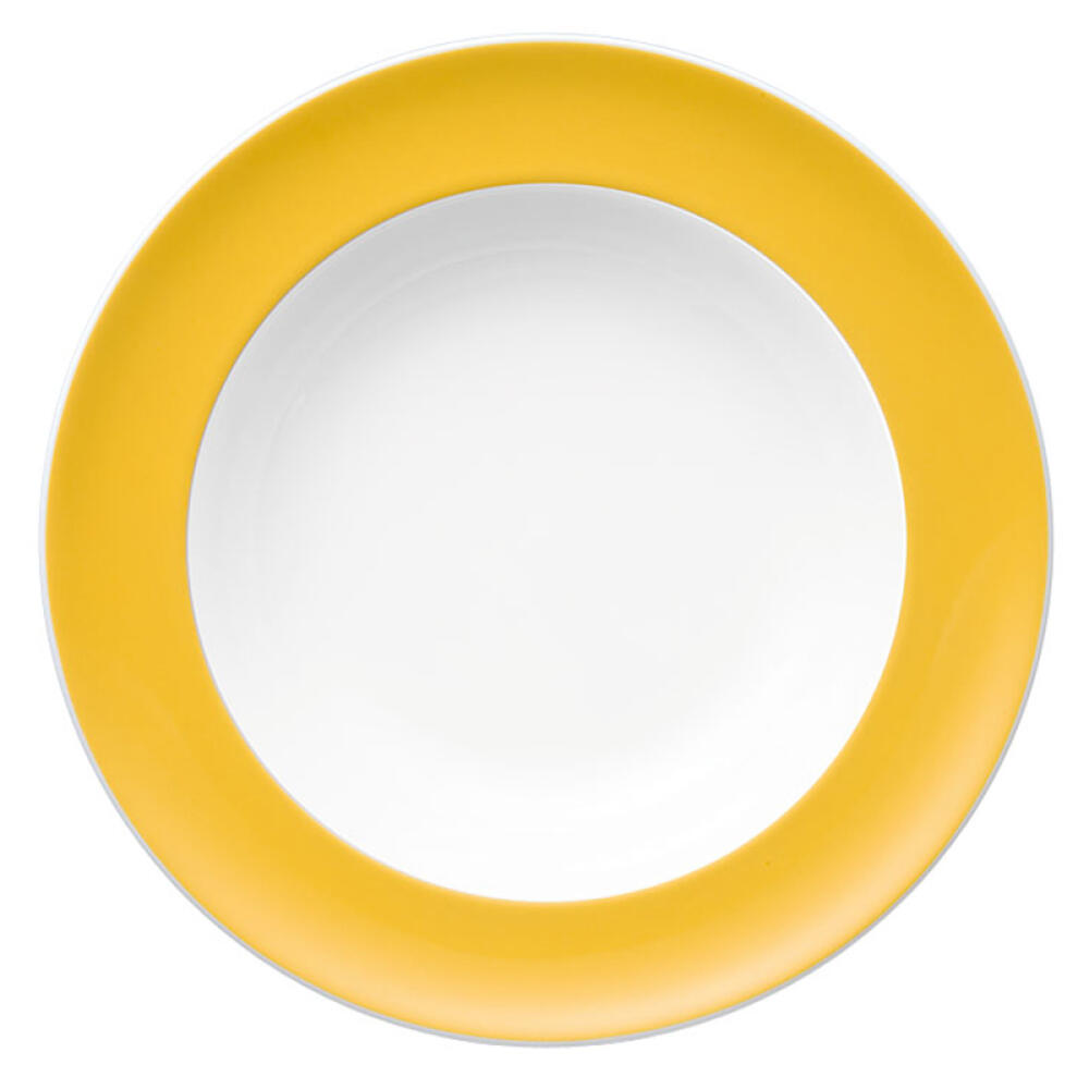Thomas Sunny Day Suppenteller, Pastateller, Teller, Porzellan, Yellow / Gelb, Spülmaschinenfest, 23 cm, 10323