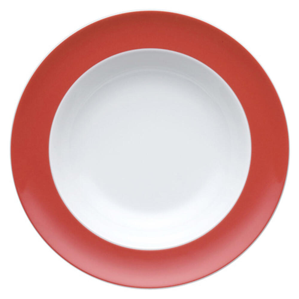 Thomas Sunny Day Suppenteller, Pastateller, Teller, Porzellan, New Red / Rot, Spülmaschinenfest, 23 cm, 10323