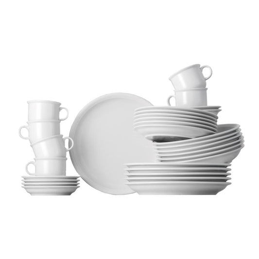 Thomas Trend combination service, tableware set, porcelain, white, dishwasher safe, 30 pcs., 18743