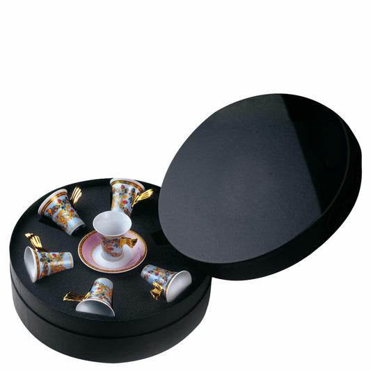 Rosenthal Versace Set 6 Espresso-/Mokkatassen Le jardin de Versace, Porzellan, 90 ml, 19300-409609-29254