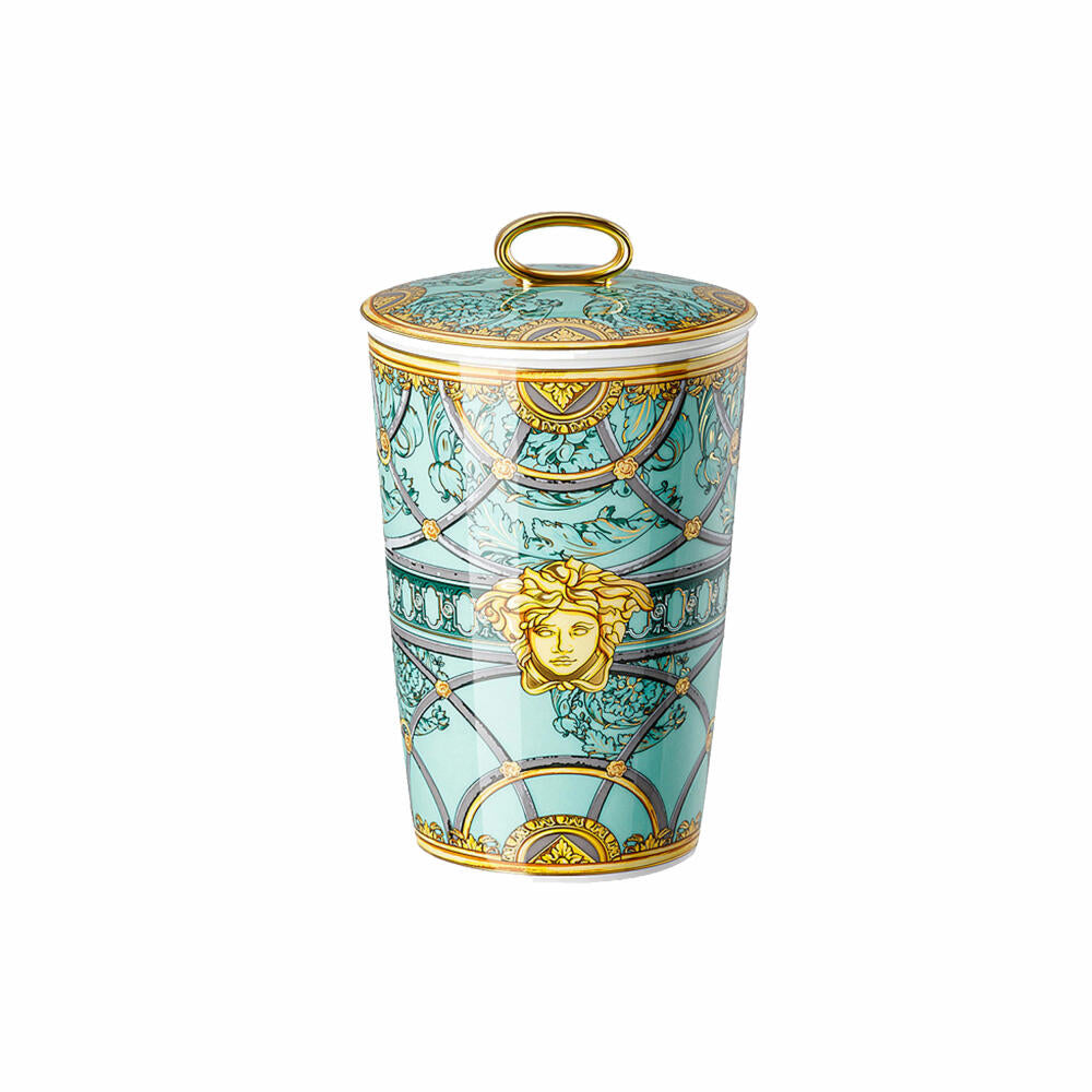 Rosenthal Versace table light 2-piece with scented wax Scala Palazzo Verde, material mix, 14 cm, 14402-403664-24868