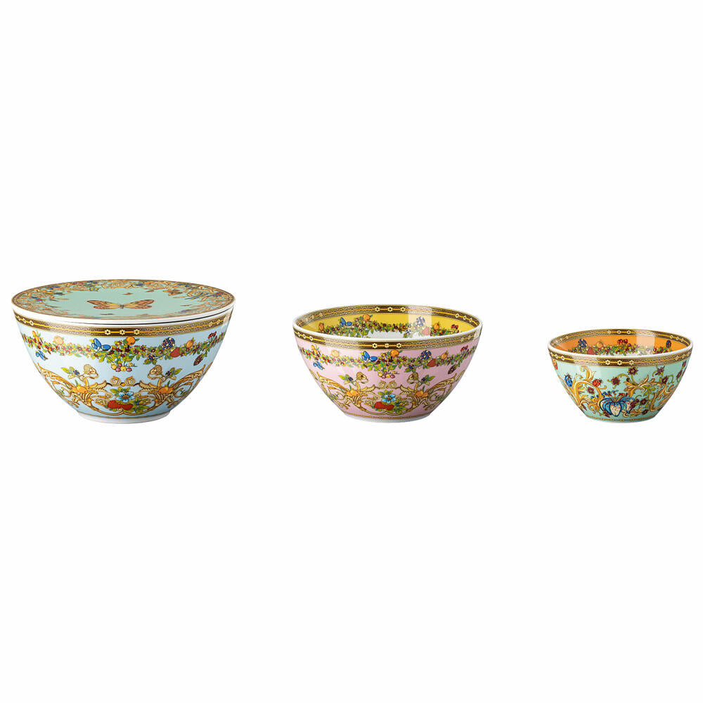 Rosenthal Versace bowl set 4 pieces. Le jardin de Versace, porcelain, 19335-409609-28718