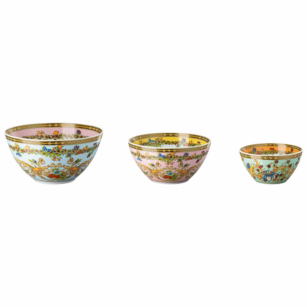 Rosenthal Versace bowl set 4 pieces. Le jardin de Versace, porcelain, 19335-409609-28718