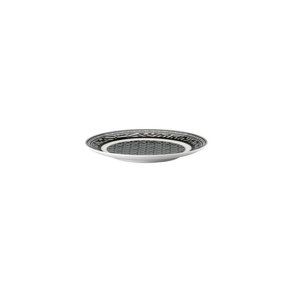 Rosenthal Versace bread plate La Greca Signature Black, porcelain, 17 cm, 19335-403765-10217