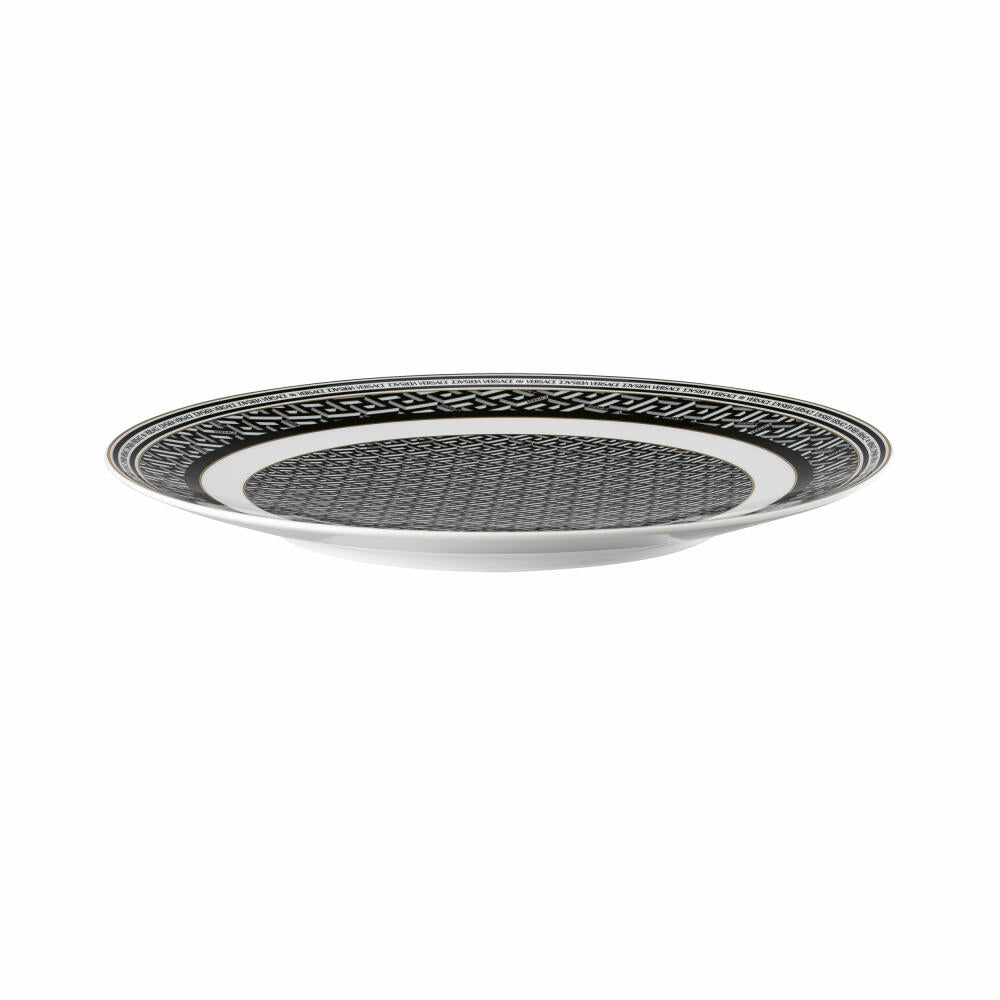 Rosenthal Versace La Greca Signature Black charger plate, porcelain, 33 cm, 19335-403765-10263