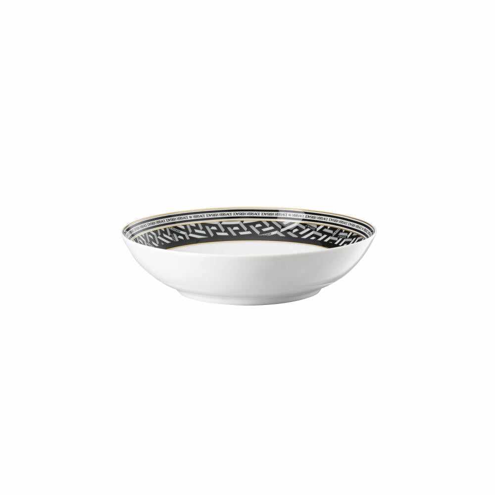 Rosenthal Versace soup plate La Greca Signature Black, porcelain, 22 cm, 19335-403765-10322
