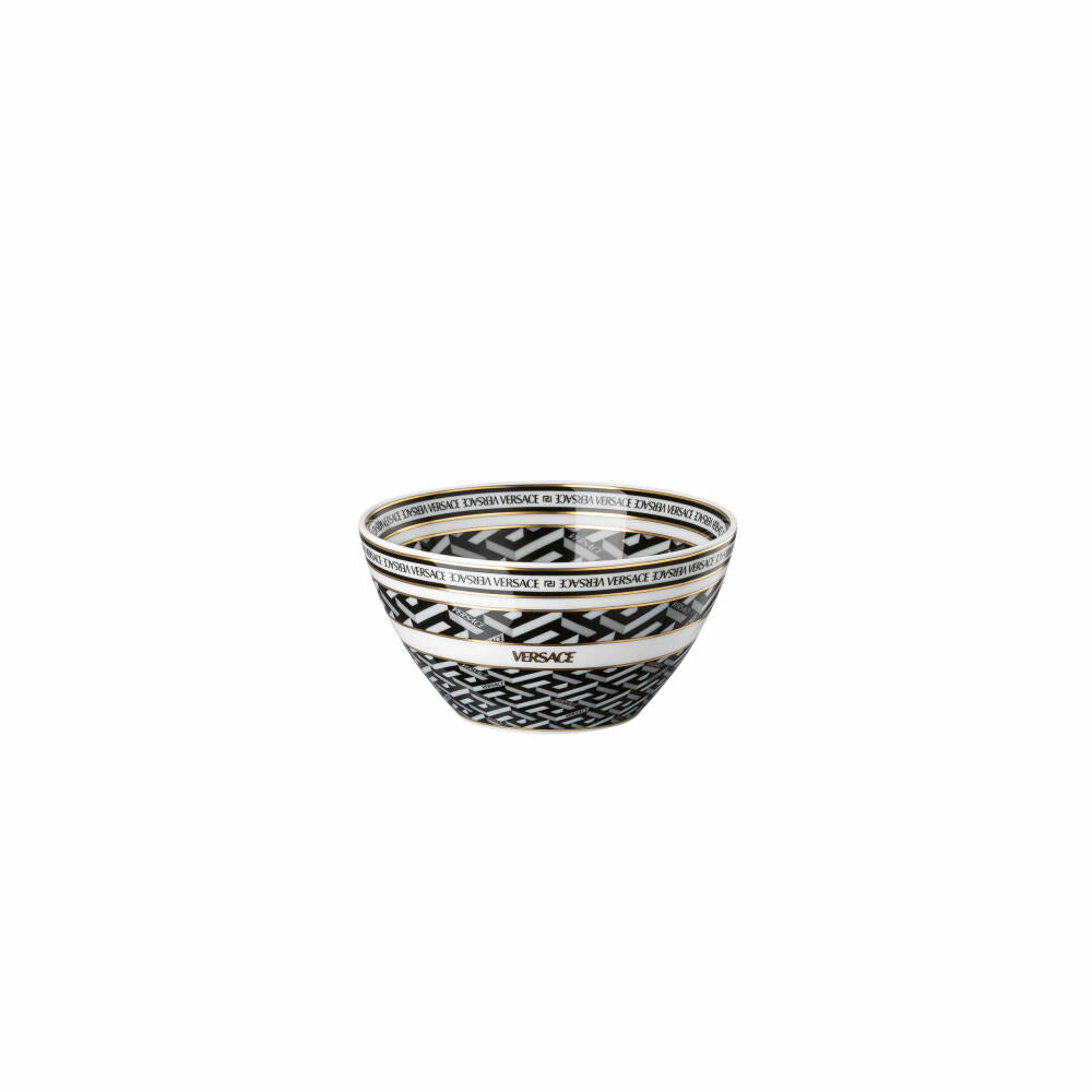 Rosenthal Versace Bowl La Greca Signature Black, porcelain, 12 cm, 19335-403765-10560