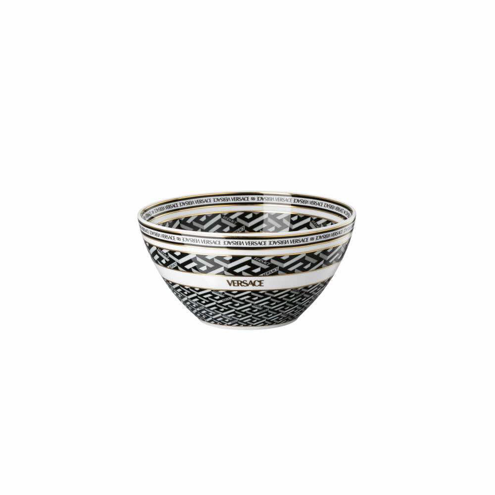 Rosenthal Versace Bowl La Greca Signature Black, porcelain, 15 cm, 19335-403765-10564