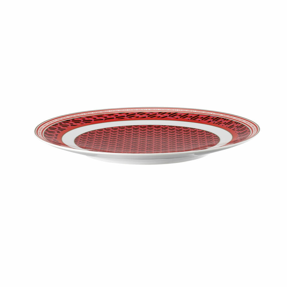 Rosenthal Versace La Greca Signature Red charger plate, porcelain, 33 cm, 19335-403766-10263