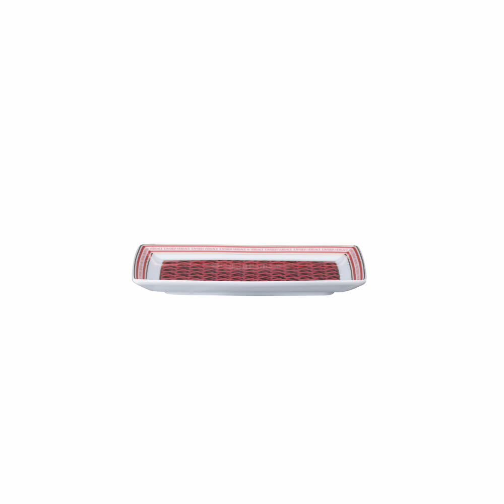Rosenthal Versace plate La Greca Signature Red, porcelain, 18 x 13 cm, 14407-403766-12718