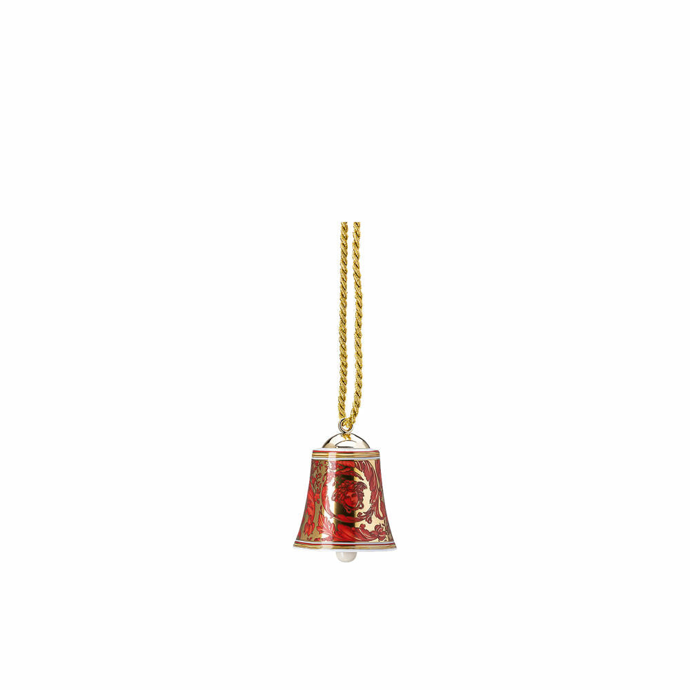 Rosenthal Versace Porcelain Bell Medusa Garland Red, Porcelain, 7 cm, 14089-409958-27911