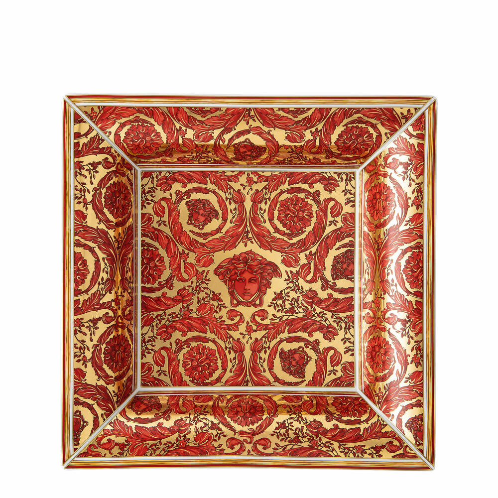 Rosenthal Versace Bowl Medusa Garland Red, Porcelain, 28 cm, 14240-409958-25828
