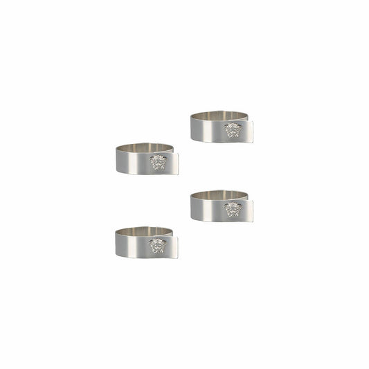 Rosenthal Versace napkin rings set of 4 Medusa Silver, metal, 69201-321641-05010